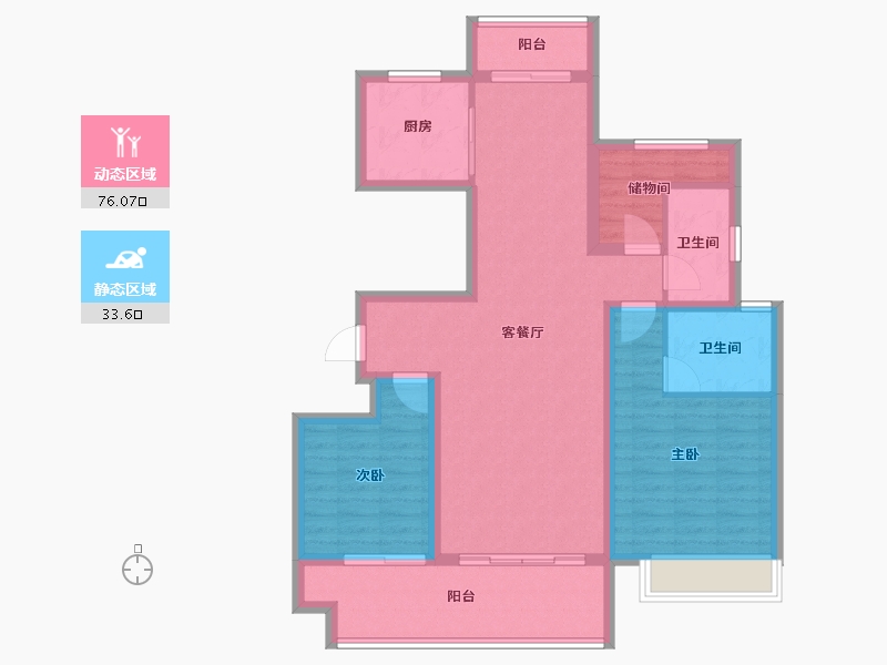 河南省-安阳市-安阳建业光明府-98.00-户型库-动静分区