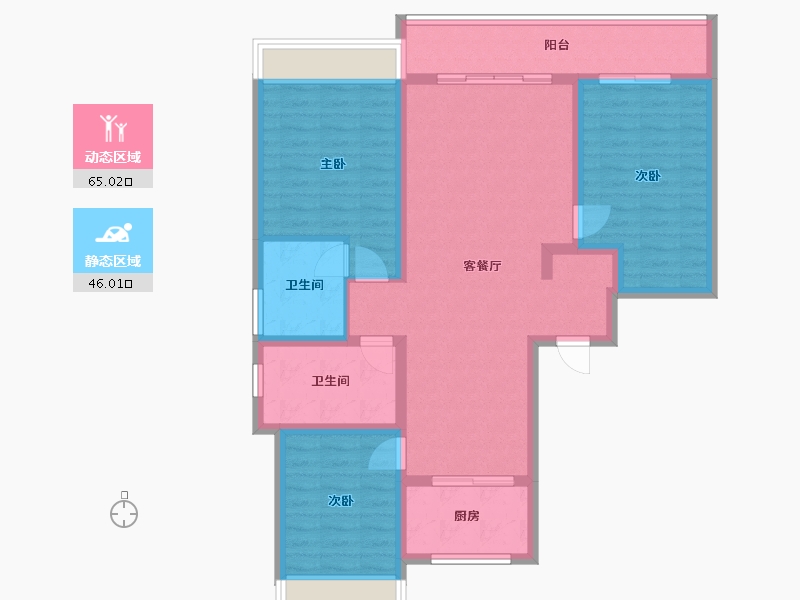 江苏省-苏州市-御湖上品-98.00-户型库-动静分区