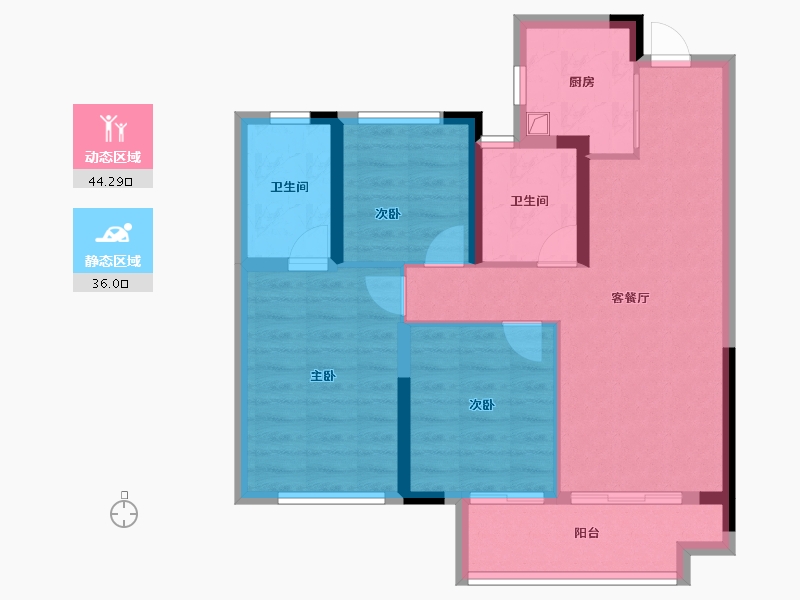 江西省-南昌市-江投青云春天-71.20-户型库-动静分区