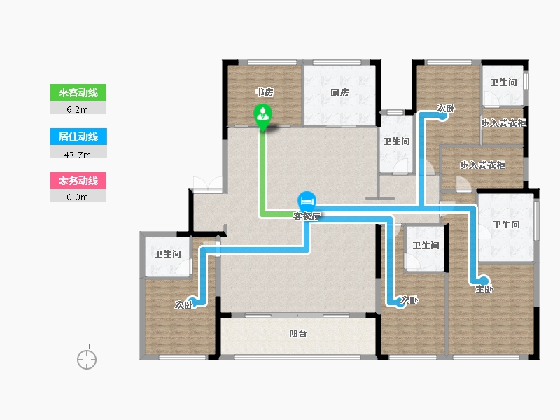 浙江省-杭州市-滨江建杭国泰棠前嘉悦府-232.25-户型库-动静线