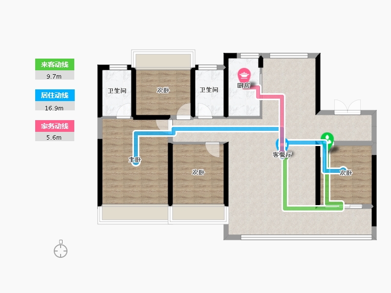 浙江省-温州市-滨江壹号-110.00-户型库-动静线