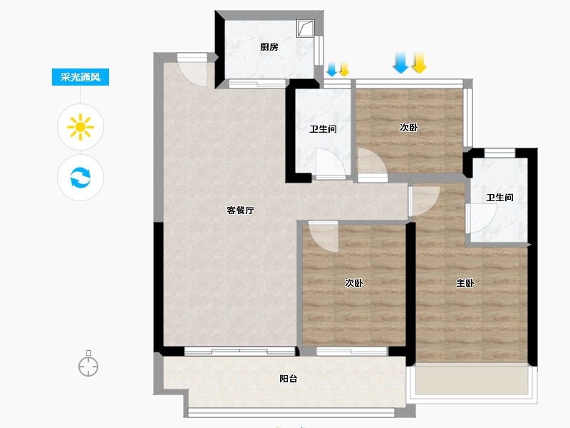 广东省-惠州市-湾上一品-89.00-户型库-采光通风