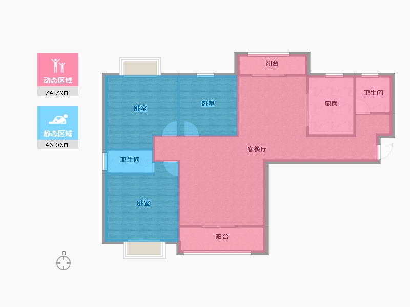 河南省-信阳市-新时代广场-110.65-户型库-动静分区