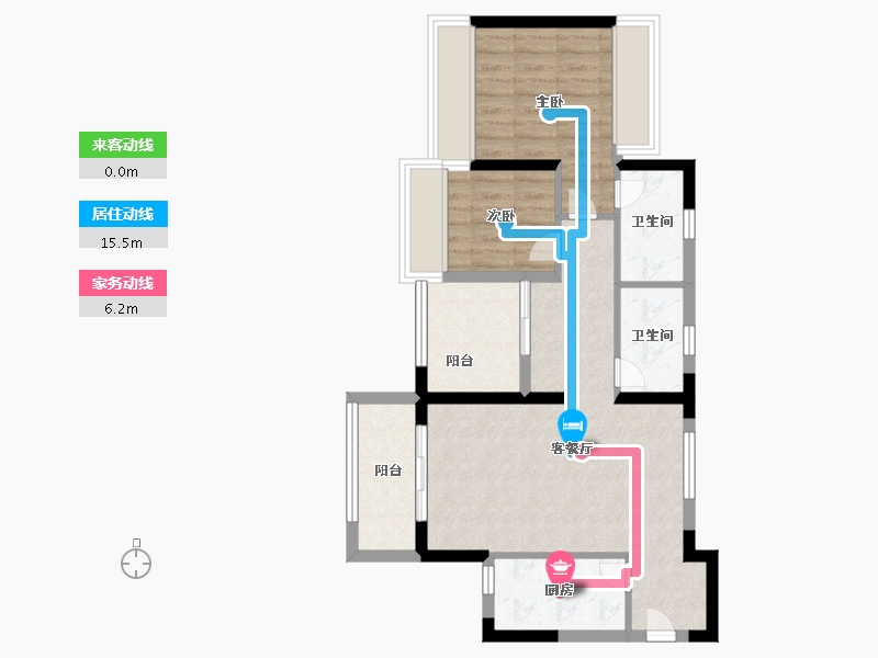 广东省-广州市-绿城·江府海棠-69.99-户型库-动静线