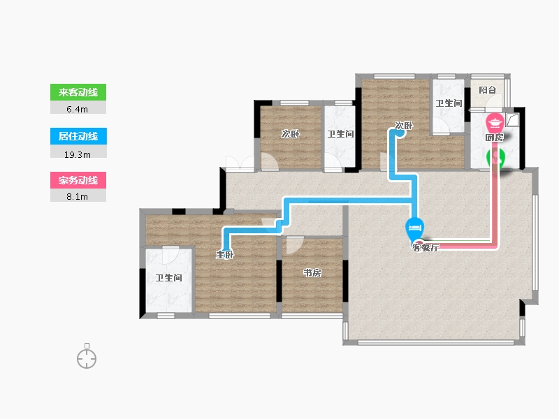 四川省-成都市-邦泰天府云璟-148.52-户型库-动静线