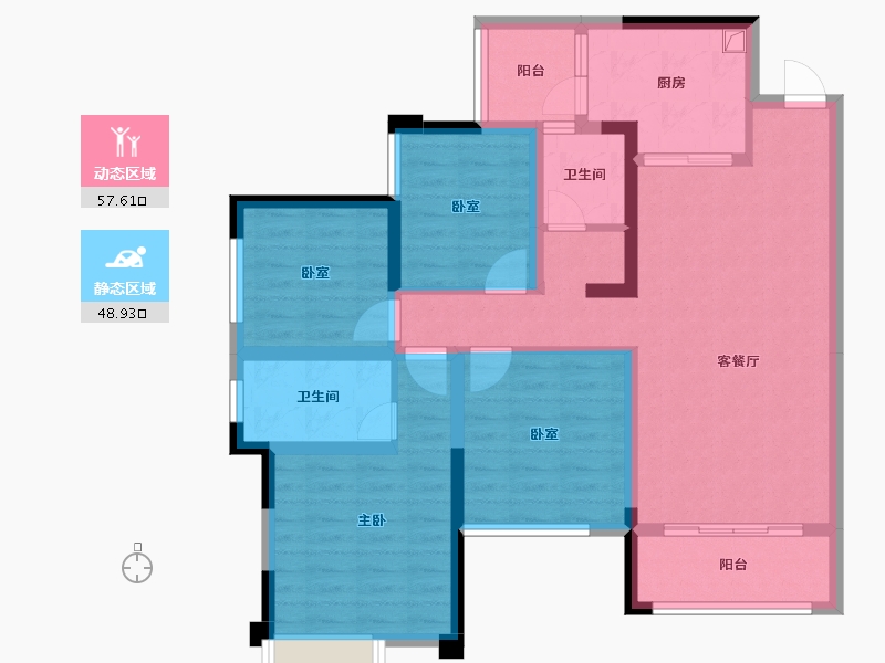 四川省-眉山市-川发芙蓉天府-93.62-户型库-动静分区