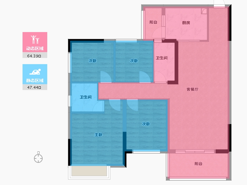 广西壮族自治区-南宁市-那考上城-103.20-户型库-动静分区