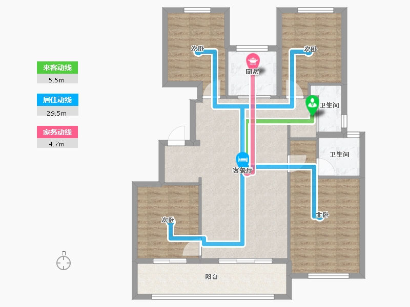 山东省-泰安市-肥城上城郦景-97.91-户型库-动静线