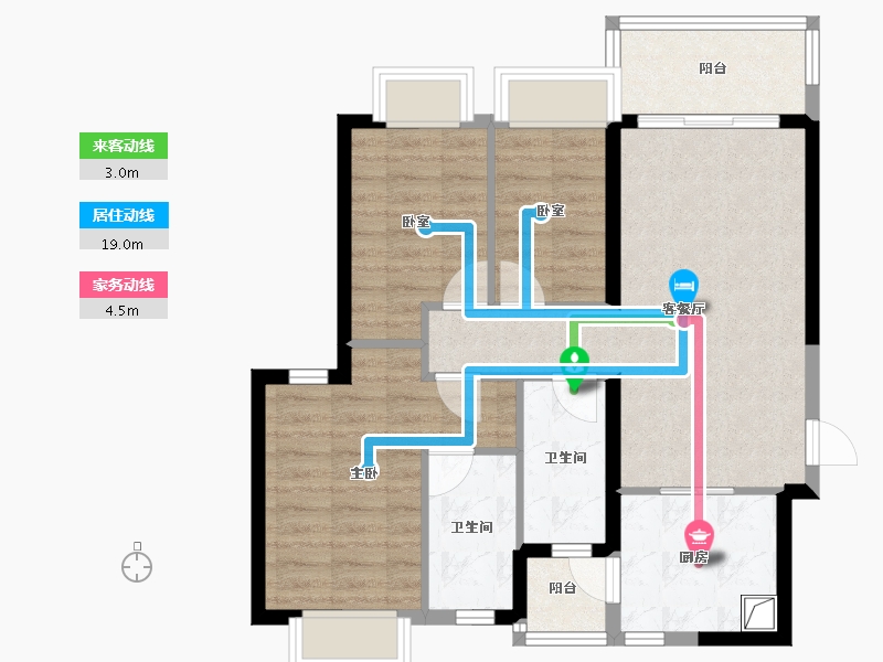 广东省-广州市-广州恒大悦府-74.44-户型库-动静线