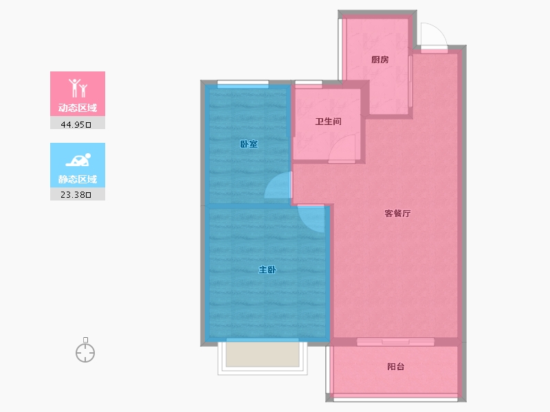 浙江省-绍兴市-水韵蓝湾-61.20-户型库-动静分区