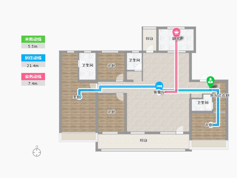 山东省-滨州市-富海观岳-159.74-户型库-动静线