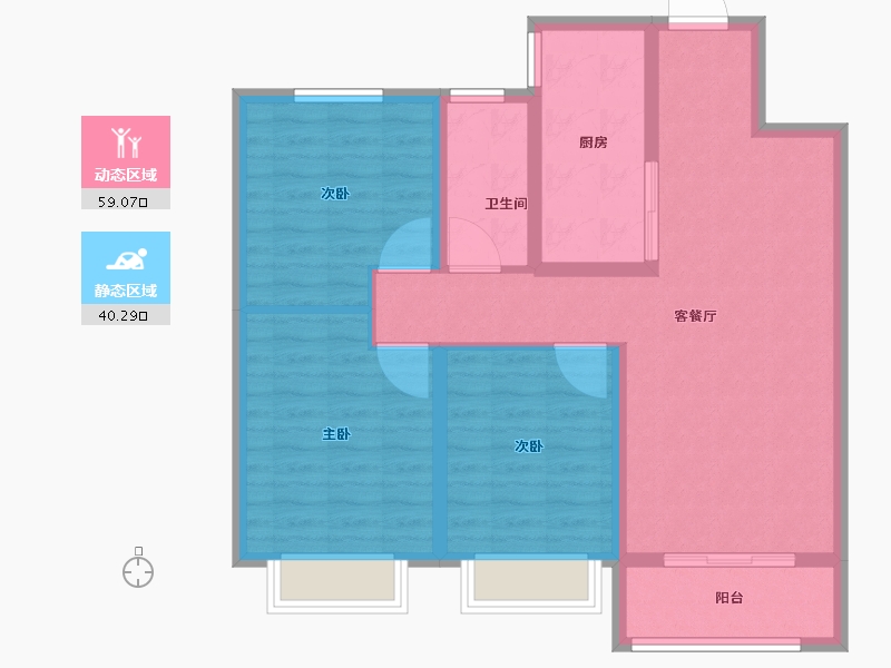 山西省-太原市-汾河明珠-89.00-户型库-动静分区