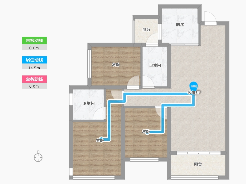 四川省-成都市-保利天府和颂-83.83-户型库-动静线