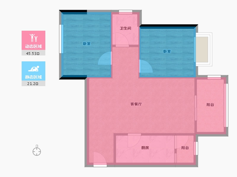 四川省-成都市-东湖优品-60.33-户型库-动静分区