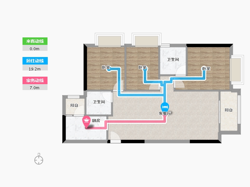 云南省-昆明市-佳兆业城市广场-80.87-户型库-动静线