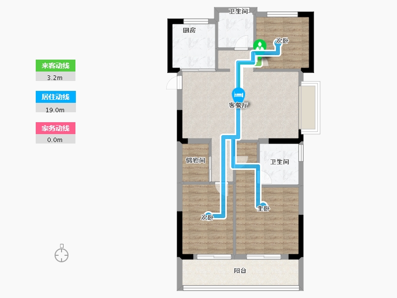 浙江省-宁波市-城投绿城·N30°梦想城-79.00-户型库-动静线