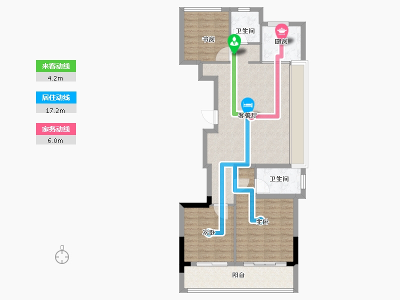 浙江省-杭州市-地铁越秀·星漫云渚-85.00-户型库-动静线