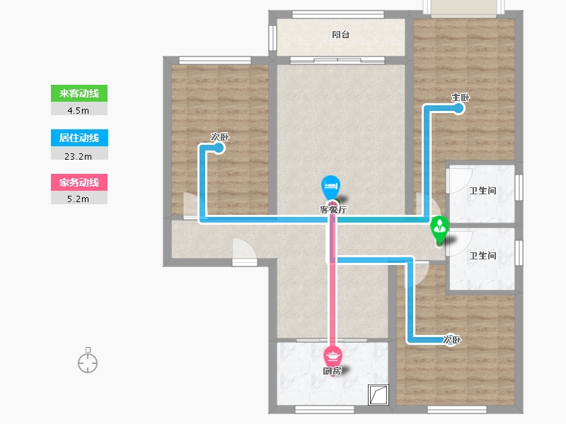 山西省-大同市-文兴首席-113.60-户型库-动静线