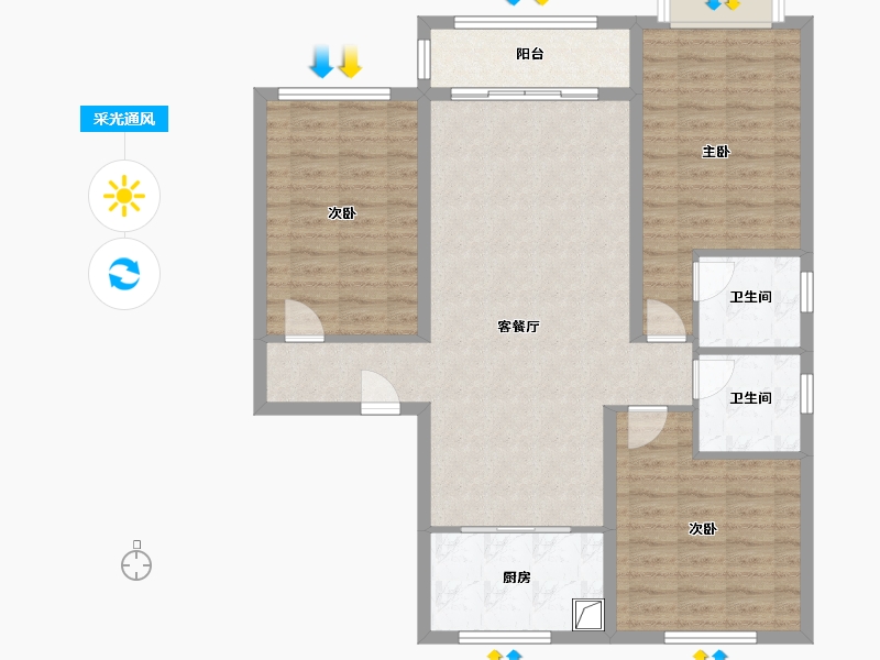 山西省-大同市-文兴首席-113.60-户型库-采光通风