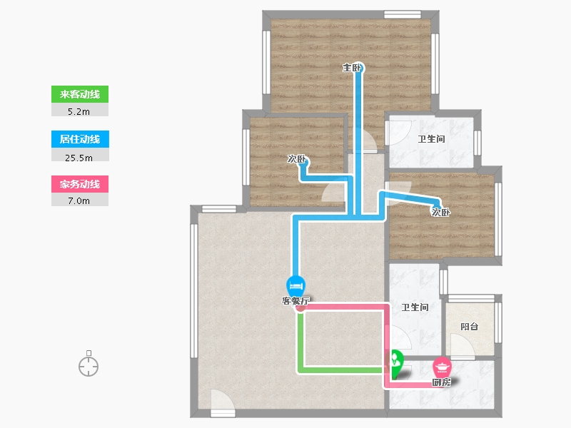 四川省-成都市-保利花园-87.20-户型库-动静线