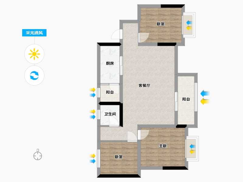 四川省-眉山市-川发芙蓉天府-74.46-户型库-采光通风