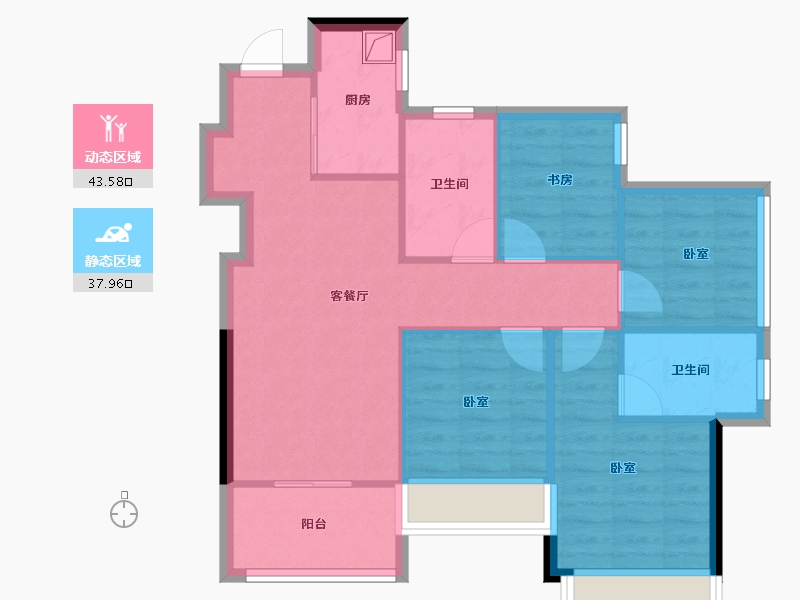 广西壮族自治区-南宁市-保利宸上印-72.77-户型库-动静分区