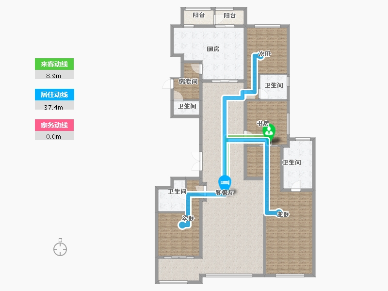 上海-上海市-融创外滩壹号院-232.00-户型库-动静线