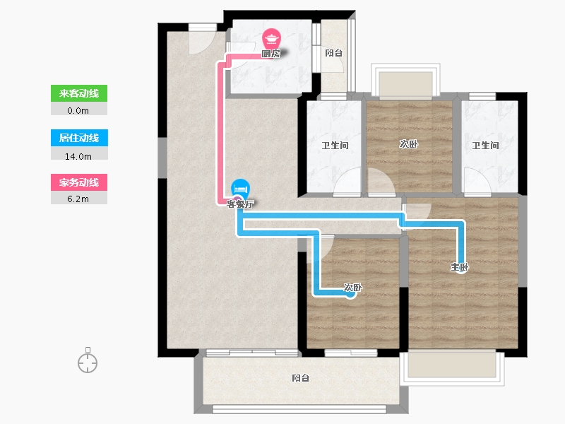 云南省-昆明市-富康城·紫悦府-92.00-户型库-动静线