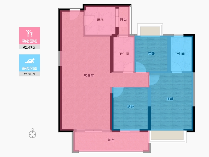 云南省-昆明市-富康城·紫悦府-92.00-户型库-动静分区