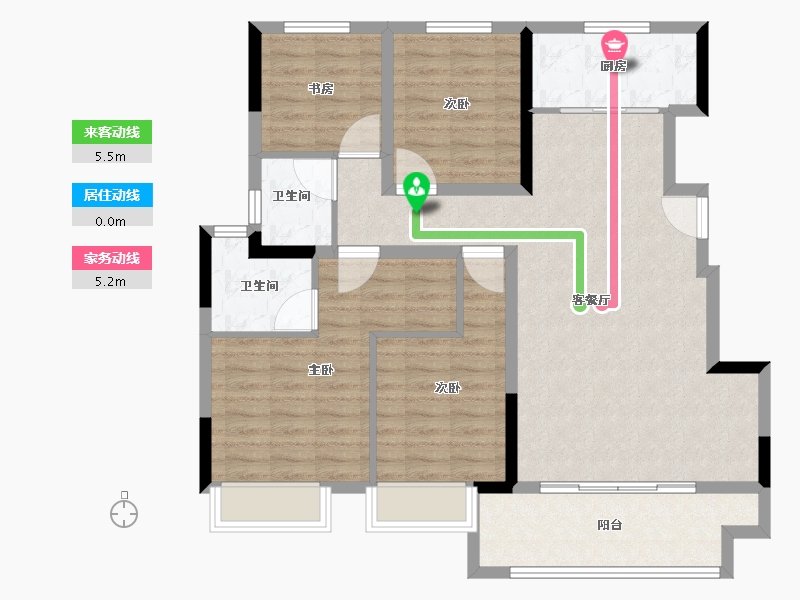 江苏省-常州市-旭辉都会江来-101.00-户型库-动静线