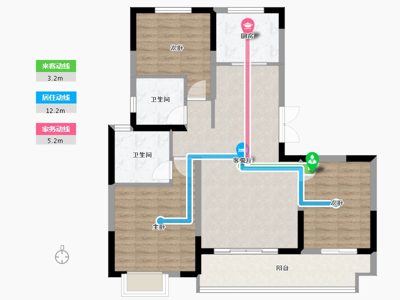 陕西省-西安市-金开·观唐府-90.99-户型库-动静线