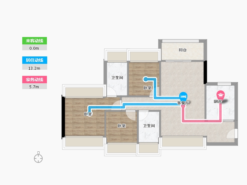 广东省-深圳市-星河盛境3期-72.67-户型库-动静线