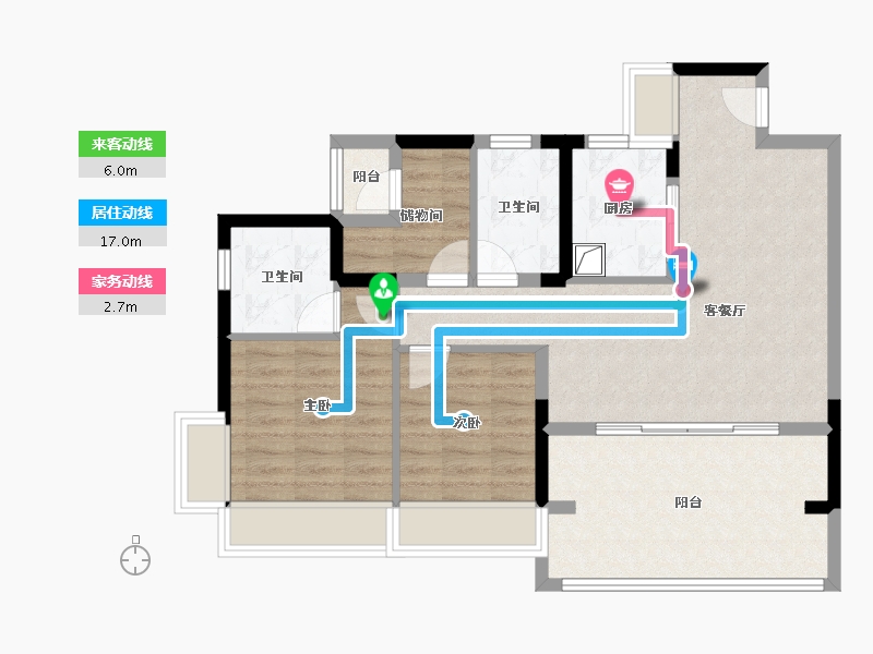 广东省-珠海市-横琴华发金融城·横琴玺-81.92-户型库-动静线