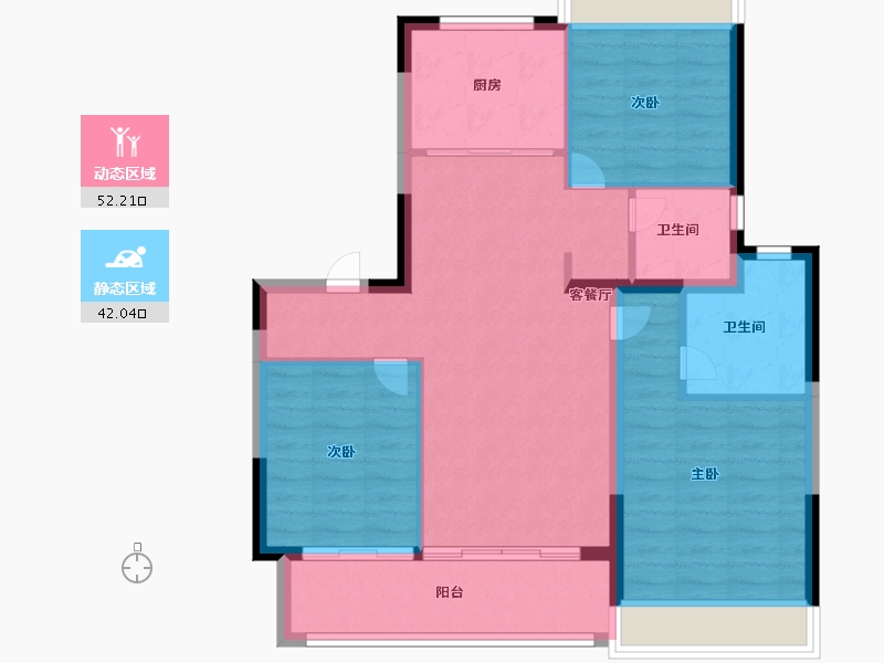 上海-上海市-华发·静安华府-84.99-户型库-动静分区