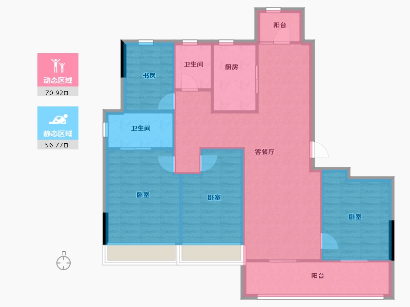 浙江省-杭州市-泊缦府-116.94-户型库-动静分区