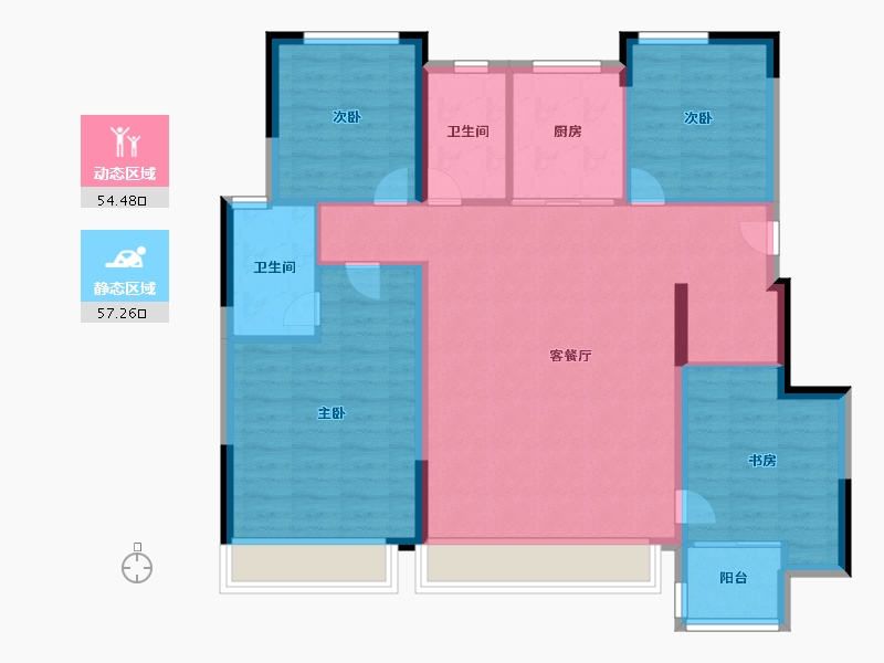 浙江省-嘉兴市-建发方洲·缦云府-101.00-户型库-动静分区