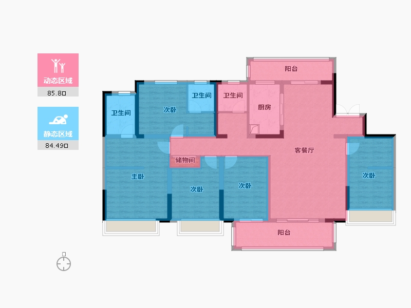 四川省-成都市-高投锦悦府-157.60-户型库-动静分区