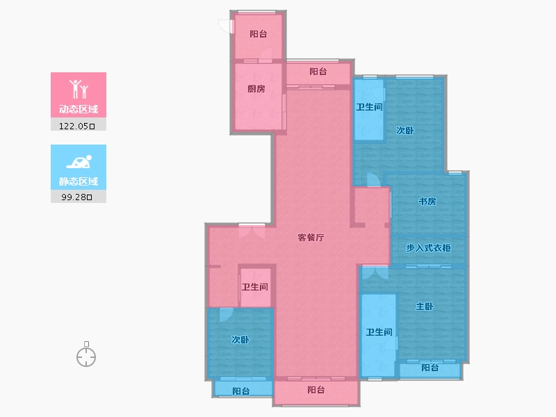 广东省-广州市-星河湾·半岛五號-203.00-户型库-动静分区