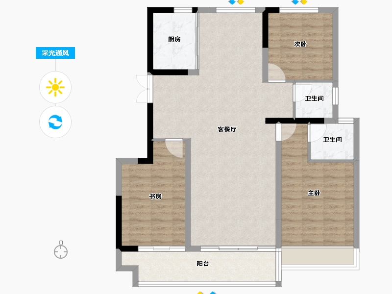 甘肃省-平凉市-静宁令牌·天悦-101.26-户型库-采光通风