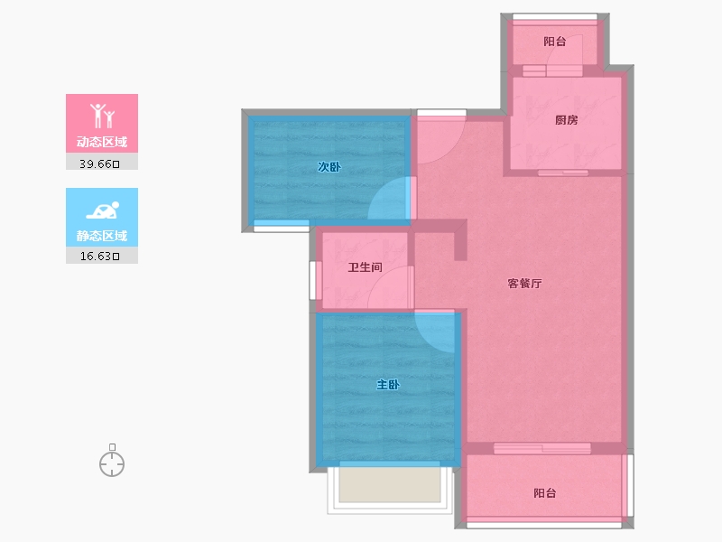 云南省-昆明市-佳兆业城市广场-49.35-户型库-动静分区