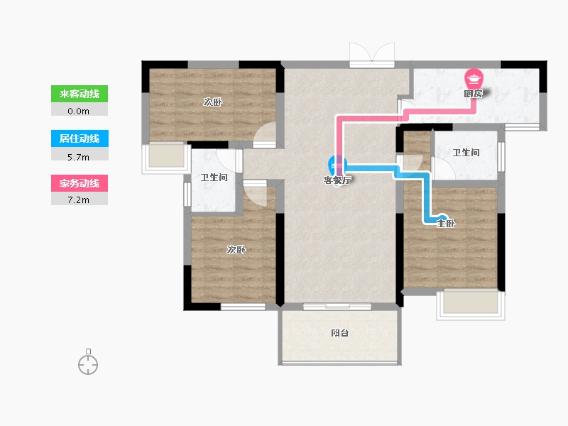 湖南省-永州市-壹品江山-87.12-户型库-动静线