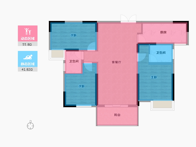 湖南省-永州市-壹品江山-87.12-户型库-动静分区