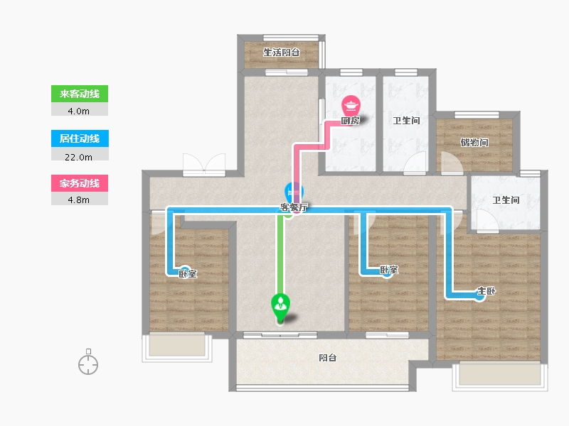 河南省-安阳市-安阳建业光明府-116.71-户型库-动静线