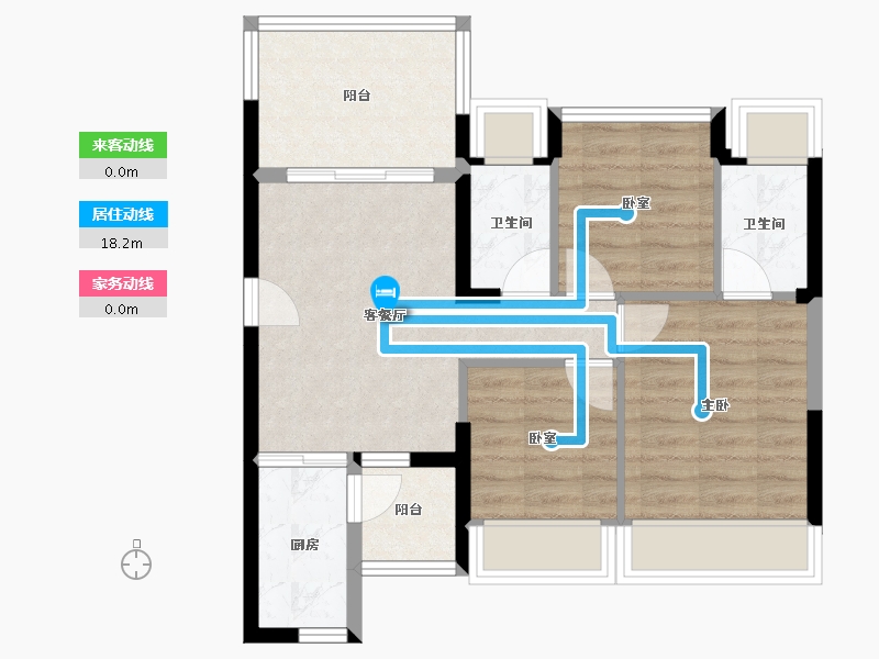 广东省-深圳市-众福红山印-62.70-户型库-动静线