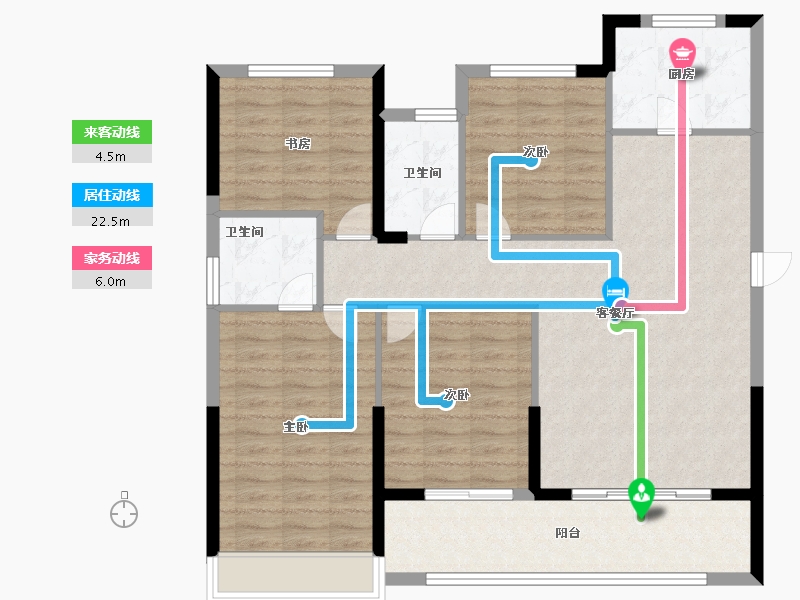 甘肃省-庆阳市-阳周一品-108.00-户型库-动静线