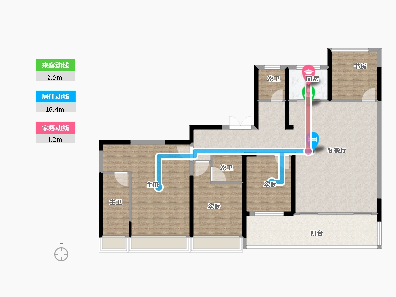 浙江省-温州市-滨江壹号-140.00-户型库-动静线