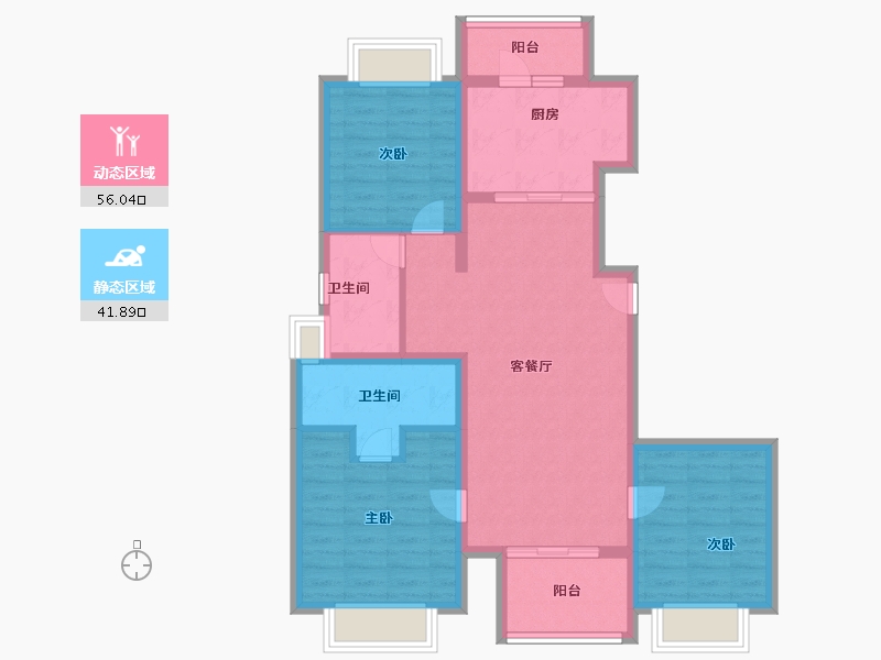 上海-上海市-天安1号-87.00-户型库-动静分区