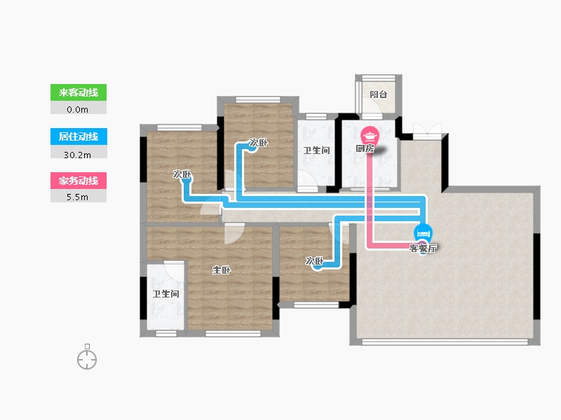 四川省-成都市-邦泰天府云璟-103.45-户型库-动静线