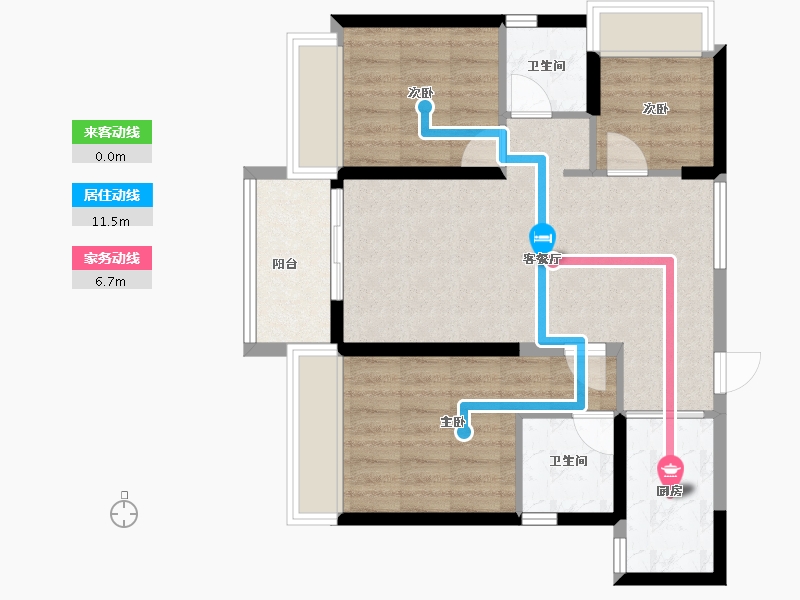 广东省-深圳市-城建云宸汇-68.56-户型库-动静线