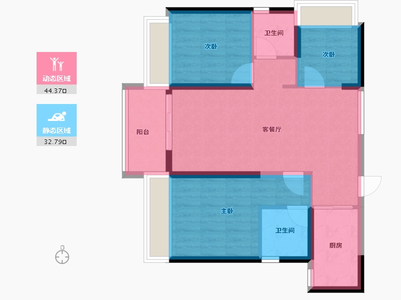 广东省-深圳市-城建云宸汇-68.56-户型库-动静分区